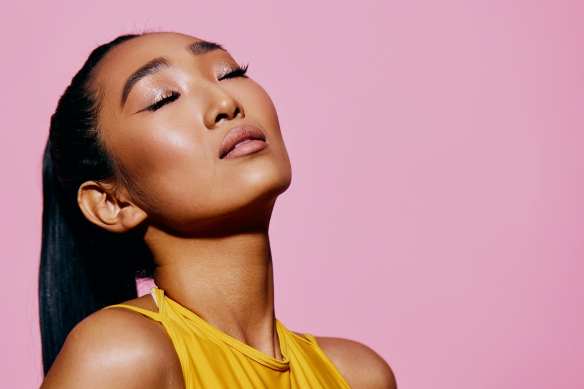 Woman with smooth, youthful skin