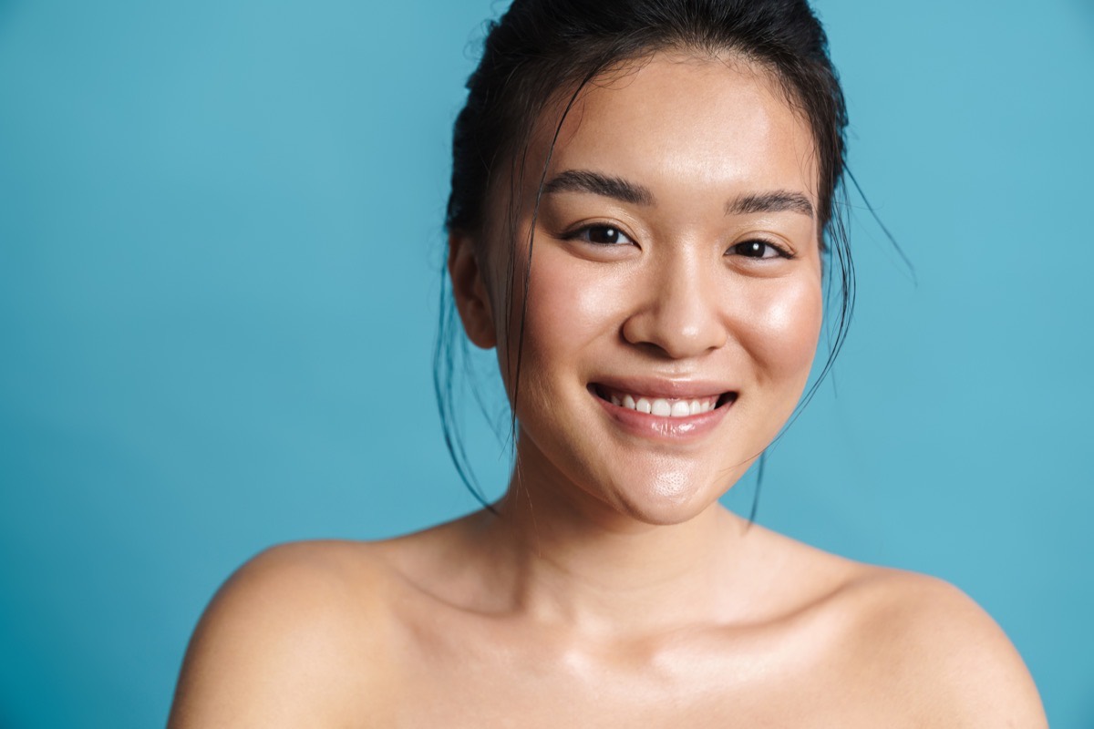 Woman with soft, hydrated skin