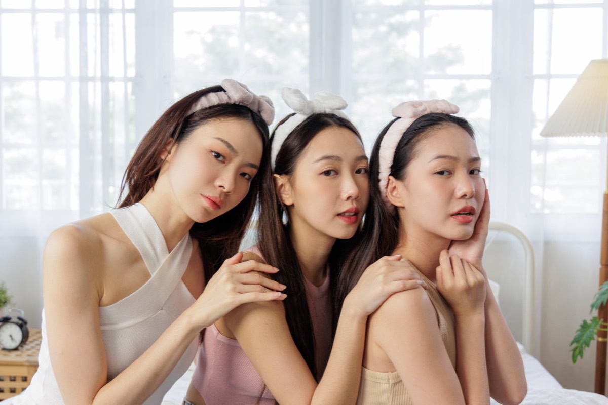 Women with fresh, protected skin