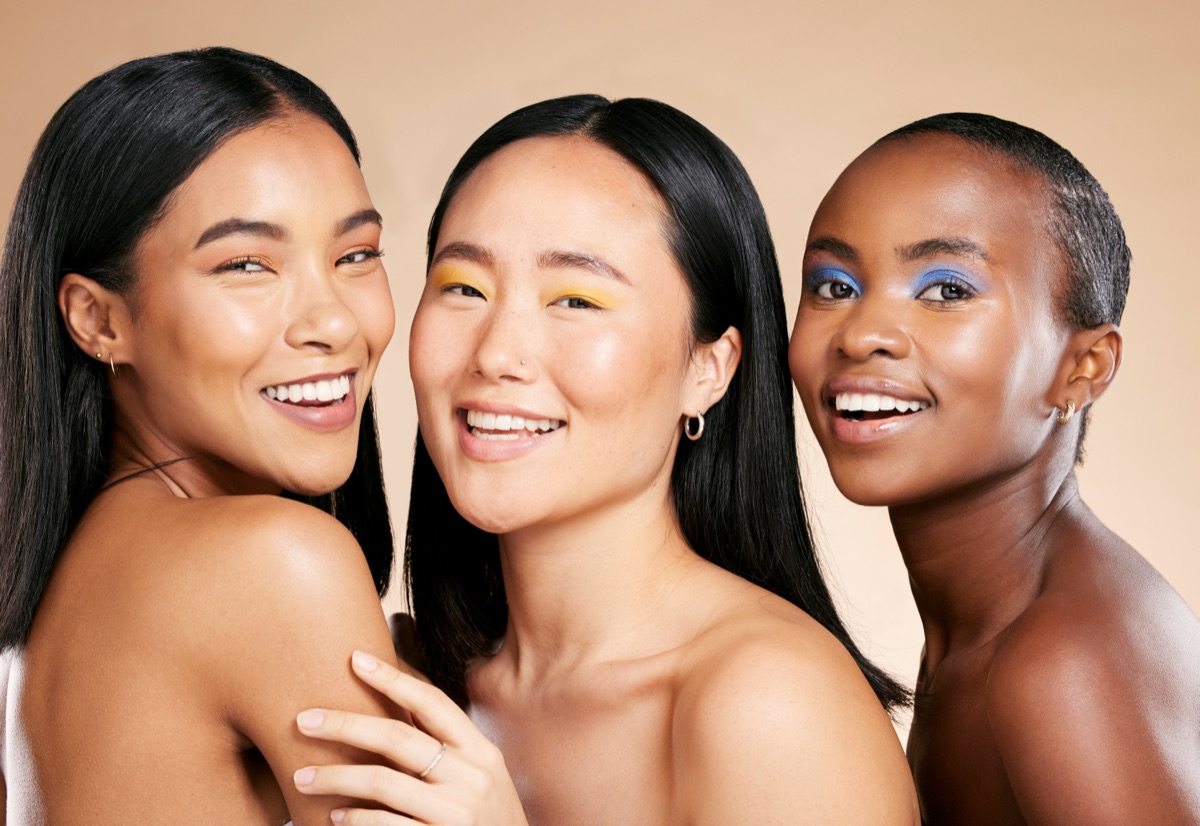Two women with bright, even skin tone