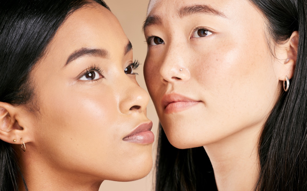 Diverse models with even, glowing skin