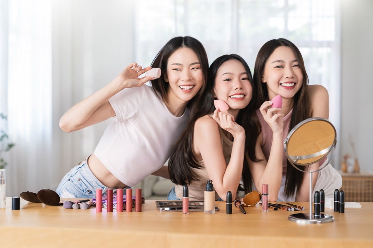 Two women enjoying a skincare session