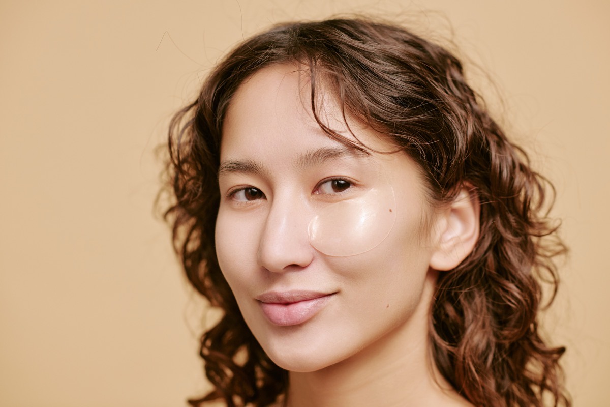 Woman with soothed, calm skin