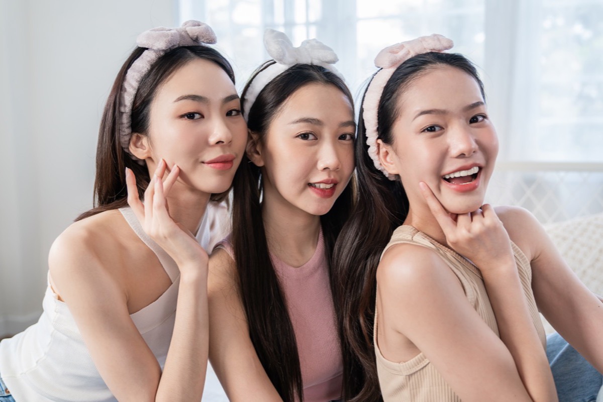 Women with fresh, healthy skin